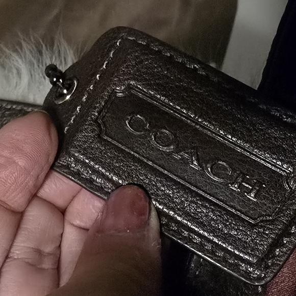 COACH Specialty Product: Fur Bag. Rich burgundy with cream fur accents. RARE! - Picture 13 of 16